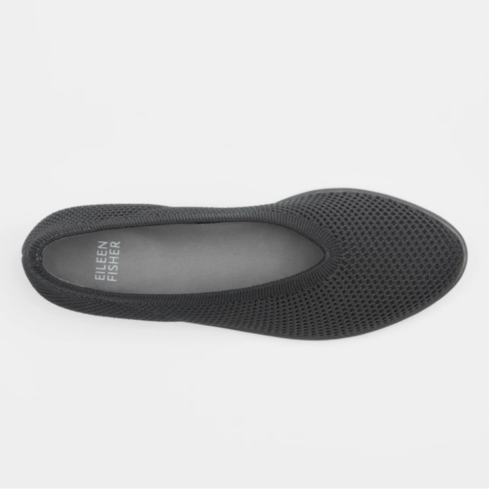 Eileen Fisher The Heaven Stretch Wedge Slip-On Shoes Flats Graphite Weaved 9.5 - Picture 3 of 13